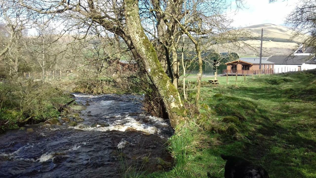 Glen Roe - 3 Bed Lodge On Friendly Farm Stay With Private Hot Tub New Cumnock Exterior photo